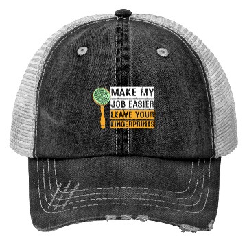 Discover Funny Forensic Science Humor Crime Detective Trucker Hats