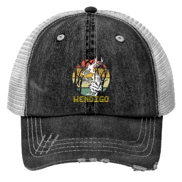 Discover Vintage Folk Wendigo Halloween Cryptid Monster Trucker Hats
