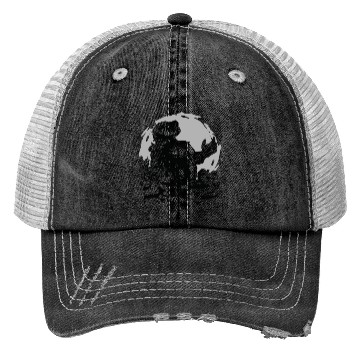 Discover Halloween Monster Line Art Werewolf Horror Trucker Hats