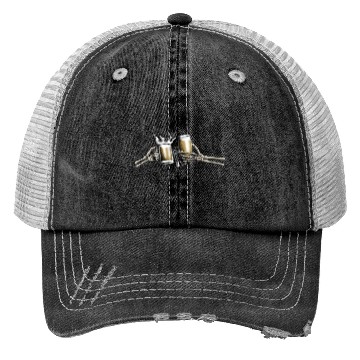 Discover Funny Hallowen Hands Skeleton Drinking Beer Trucker Hats