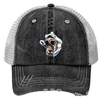 Discover Pug King Smoker Gift Trucker Hats