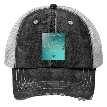Discover Celestial Trust in your Magic Emerald Trucker Hats