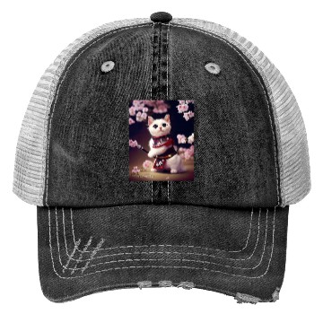 Discover Samurai Cat Trucker Hats