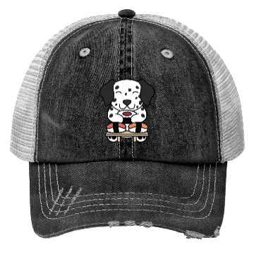 Discover Sushi Lover Dalmatian Trucker Hats