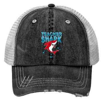 Discover Teacher shark .. school student lessons enrollment Trucker Hats