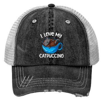 Discover Catpuccino Coffee Kawaii Cat Anime Otaku Trucker Hats