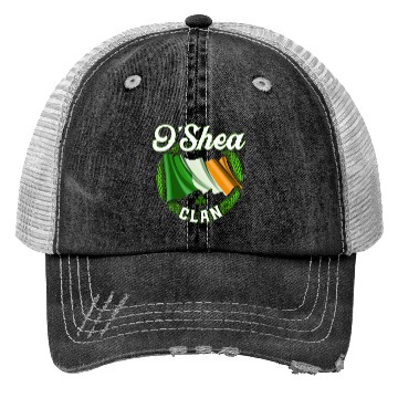 Discover O’shea Surname Irish Last Name Ireland Flag Trucker Hats