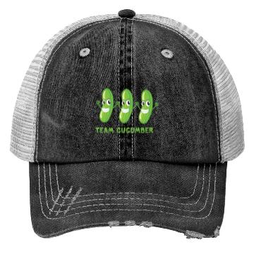 Discover Team Cucumber Vegetarian Vegetable Veggies Vegan Trucker Hats