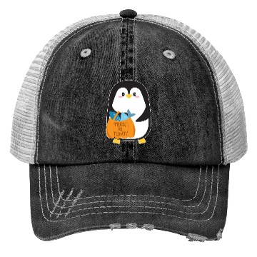 Discover Cute penguin on Halloween Trucker Hats