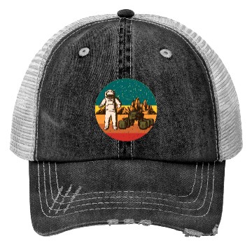 Discover Astronaut on Mars Trucker Hats