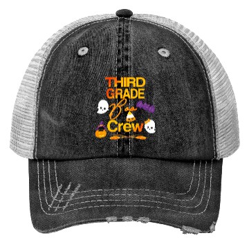Discover Halloween Third Grade Cute Boo Crew For Teacher Trucker Hats