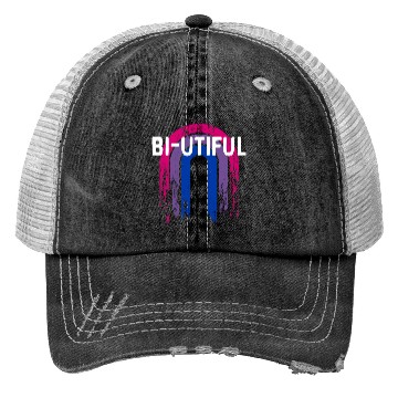 Discover Bi-Utiful Bisexual Positivity Bi Pride Positive Trucker Hats
