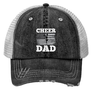 Discover Cheer Dad American Flag Vintage Funny Cheerleader Trucker Hats