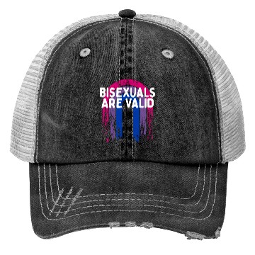 Discover Bisexuals Are Valid Bi Positivity Bi Pride Trucker Hats