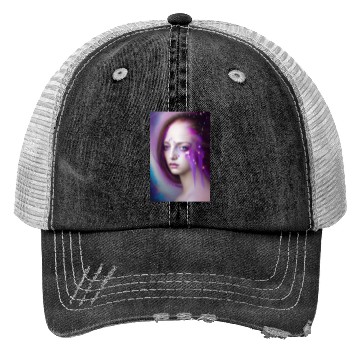 Discover The Purple Haired Woman Trucker Hats