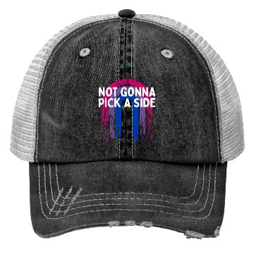 Discover Not Gonna Pick a Side Bisexual LGBTQ Bi Pride Trucker Hats
