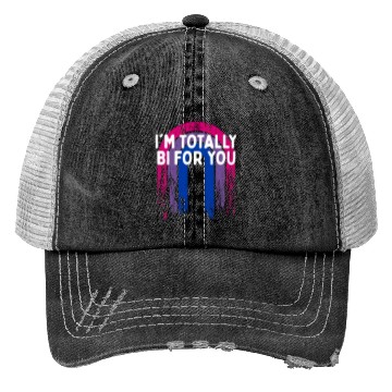Discover I'm Totally Bi for You Bisexual Couples Bi Pride Trucker Hats
