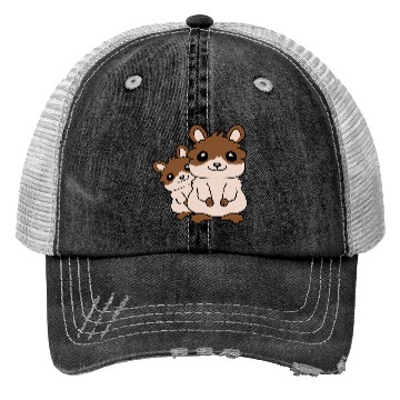 Discover Hamster family small child Trucker Hats