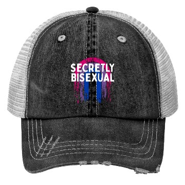 Discover Secretly Bisexual Bi Introvert Bi Pride Trucker Hats
