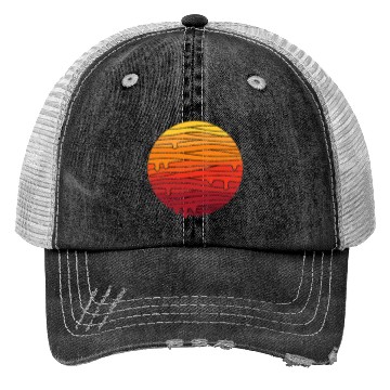 Discover The Mountain Sun and Moon Trucker Hats