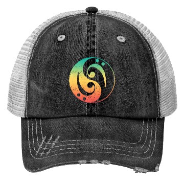 Discover Ying Yang Bass Guitar Player Trucker Hats