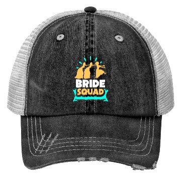 Discover Bride Squad Wedding Bachelorette Party Cute Trucker Hats