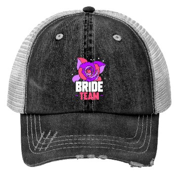 Discover Bride Team Wedding Bachelorette Party Cute Trucker Hats