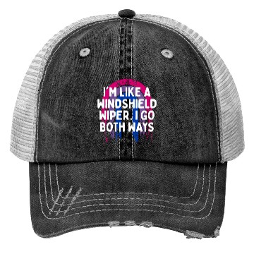 Discover I Go Both Ways Bisexual LGBTQ Bi Pride Funny Dad Trucker Hats