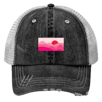 Discover Minimalist Sun Mulberry Pink Trucker Hats