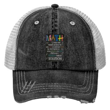 Discover Math Knowledge Poster, Math Teachers Poster Trucker Hats