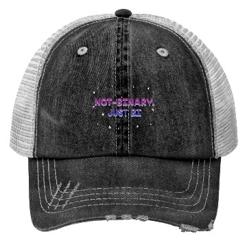 Discover Not Binary Just Bi Bisexual Sayings Bi Pride Trucker Hats