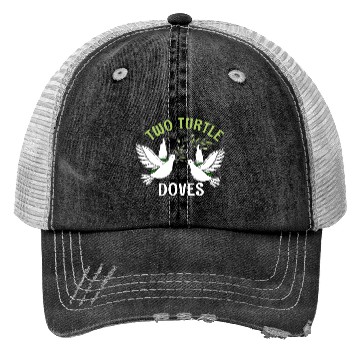 Discover Two Turtle Dove Christmas Cute Birds Awesome Trucker Hats