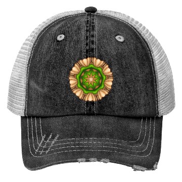 Discover Brown Framed Design Trucker Hats