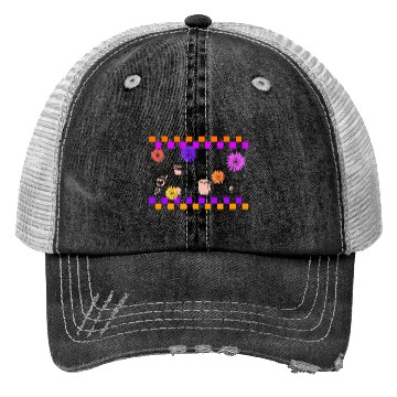 Discover Halloween Trucker Hats, Cute Halloween Coffee Latte