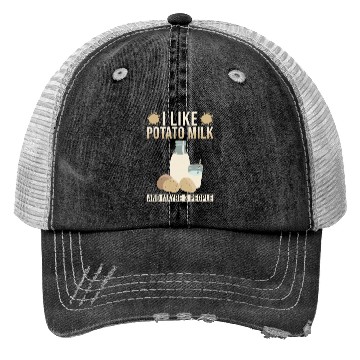 Discover Potato Milk Saying Trucker Hats