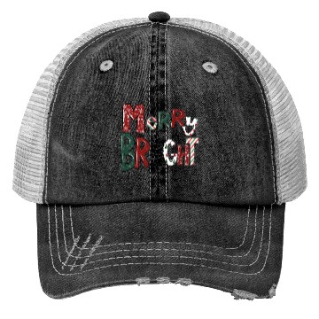 Discover Merry And Bright Trucker Hats | Merry Christmas 2022