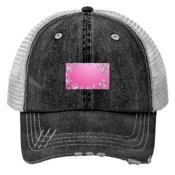 Discover Winter Snowflakes Pink White Trucker Hats