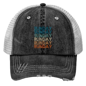 Discover Sunday Runday Vintage Fitness Trucker Hats