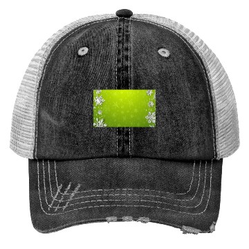Discover Winter Snowflakes Green Pattern Trucker Hats