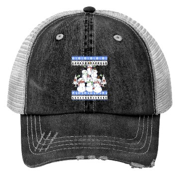 Discover Snowman Christmas Tree Trucker Hats