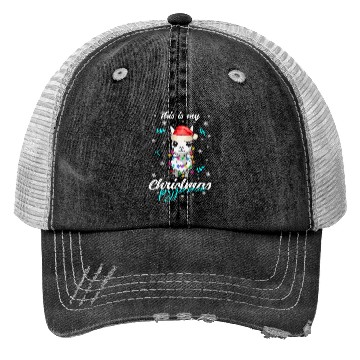 Discover Winter Christmas Pyjama Llama Trucker Hats