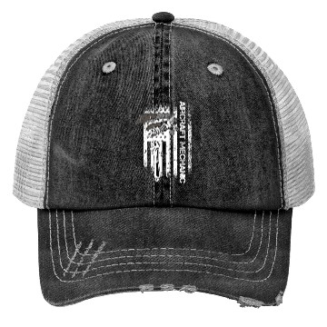 Discover Aircraft Mechanic Us Flag Trucker Hats