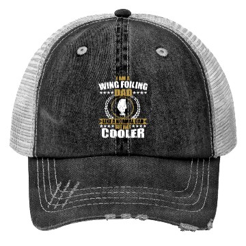 Discover Wing Foiling Dad Surfer For Men Trucker Hats