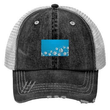 Discover Modern Snowflakes Blue Trucker Hats
