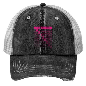 Discover Bartender Typography Graphic Trucker Hats