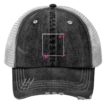 Discover Square Blossom Pink Trucker Hats