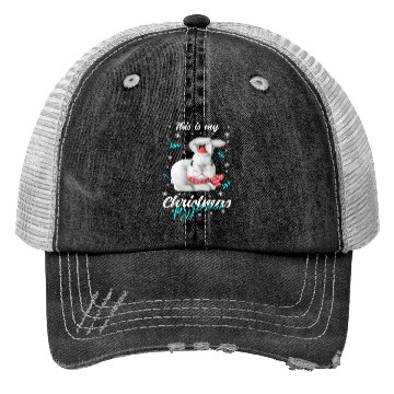Discover Winter Christmas Pyjama rabbit Trucker Hats