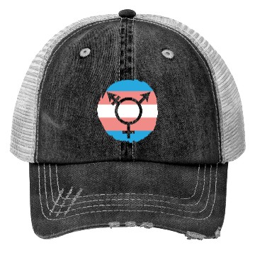 Discover Trans Rainbow Pride LGBTQ Transgender Rights Trucker Hats