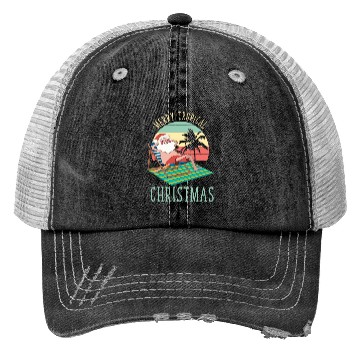Discover Merry Tropical Christmas Beach Christmas Trucker Hats