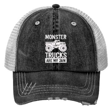Discover Monster Trucks Are My Jam Vintage Retro Trucker Hats